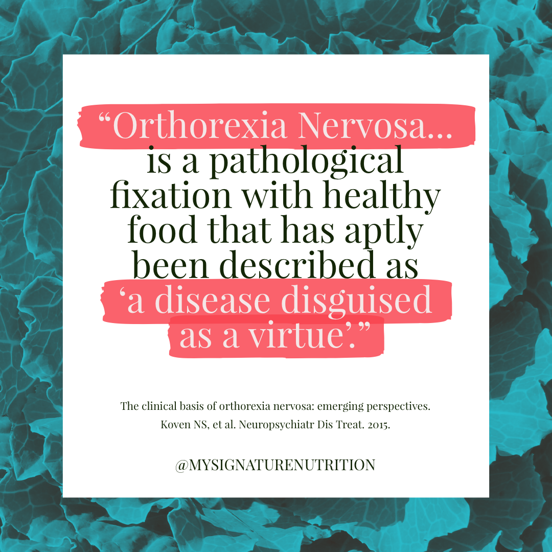 Why Healthy Eating Isn T Always Healthy Orthorexia Nervosa